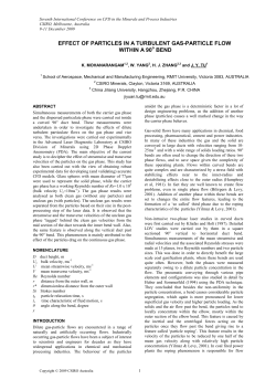 effect of particles in a turbulent gas-particle flow within a 90