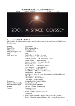 1 MOTION PICTURE ANALYSIS WORKSHEET Student Stefania