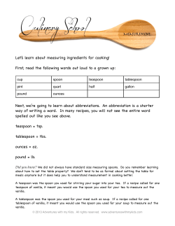 Culinary School Measurement