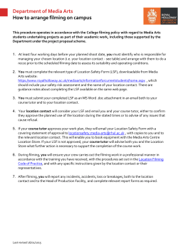 How to arrange to film on campus