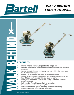 artell WALK BEHIND POWER TROWEL