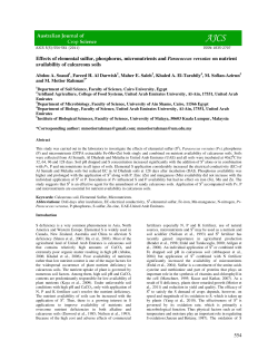 554 Effects of elemental sulfur, phosphorus, micronutrients and