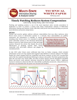 Timely Patching Reduces System Compromises Technical White