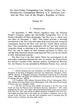 An Unfair Competition Law Without a Core