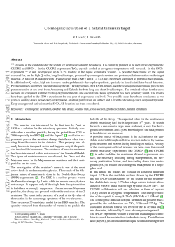 Cosmogenic activation of a natural tellurium target