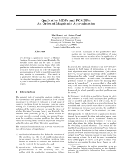 Qualitative MDPs and POMDPs: An Order-of-Magnitude
