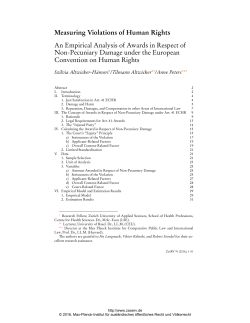 Measuring Violations of Human Rights An Empirical