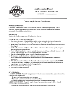 Community Relations Coordinator
