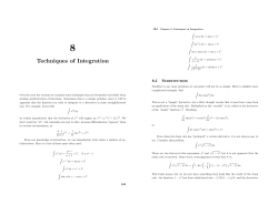 Techniques of Integration