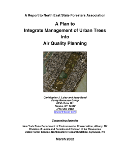 Air Quality Planning - North East State Foresters Association