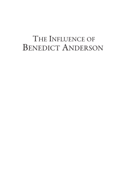 benedict anderson - Edinburgh Napier University