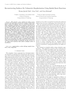 Reconstructing Surfaces By Volumetric Regularization Using Radial