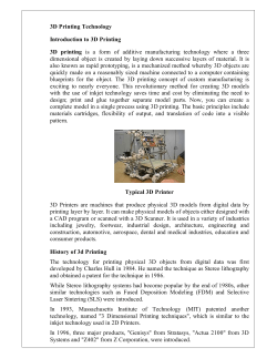 3D Printing Technology