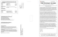 the weekly word - First United Methodist Church Prattville