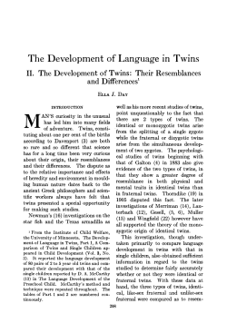 The Development of Language in Twins