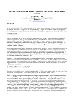 The Effects of the Ground and the User`s Body on the