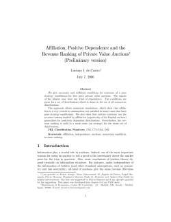 Affiliation, Positive Dependence and the Revenue