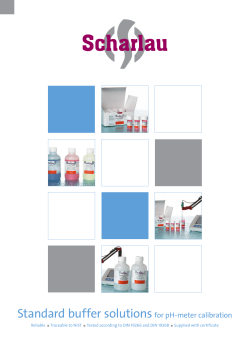 Standard buffer solutionsfor pH