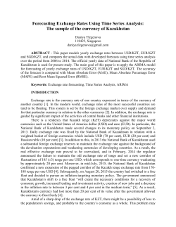 Forecasting Exchange Rates Using Time Series
