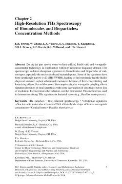 High-Resolution THz Spectroscopy of Biomolecules and