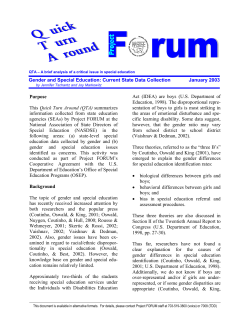 Gender and Special Education Data