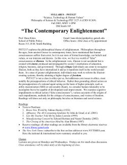 The Contemporary Enlightenment - GT | Prism Web Pages