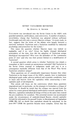 Soviet Taylorism Revisited