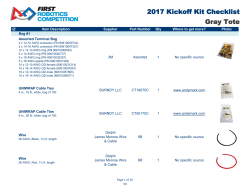2017 Kickoff Kit Checklist Gray Tote