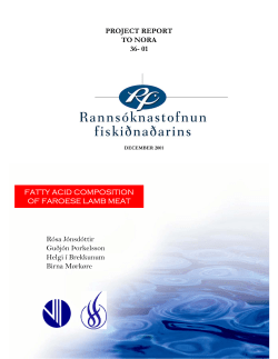 Fatty acid composition of Faroese lamb meat