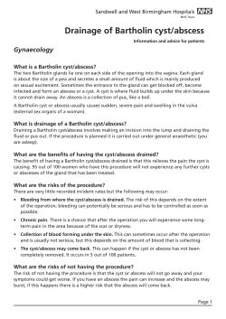 Drainage of Bartholin cyst/abscess