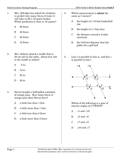 Grade 5 Mathematics Goal 2 - North Carolina Public Schools