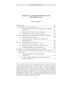 JOHN PAUL II, THE STRUCTURES OF SIN AND THE LIMITS OF