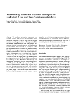 Root trenching: a useful tool to estimate autotrophic soil respiration