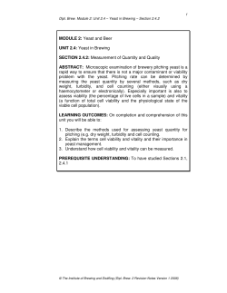 pdf on measurement of quality and quantity of yeast