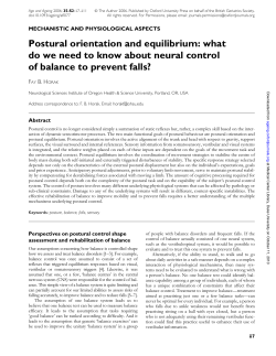 Postural orientation and equilibrium