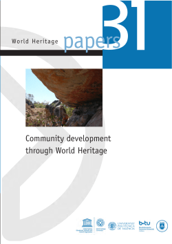 Community development through World Heritage