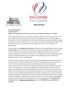 News Release - Balloons Over Vermilion