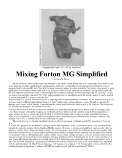 Mixing Forton MG Simplified