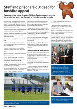Bushfire appeal - Queensland Corrective Services