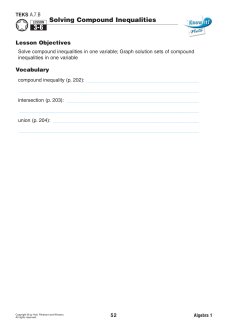 Solving Compound Inequalities