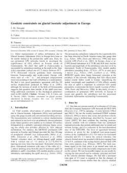 Geodetic constraints on glacial isostatic adjustment in Europe