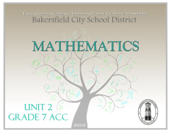 Unit 2 Learning Outcomes Grade 7