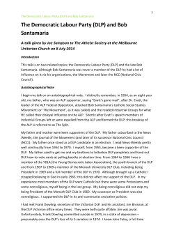 The Democratic Labour Party (DLP) and Bob Santamaria