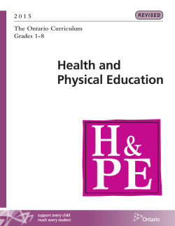 Health and Physical Education, 2015