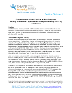 Comprehensive School Physical Activity Programs