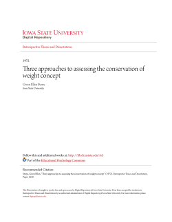 Three approaches to assessing the conservation of weight concept