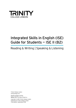 Integrated Skills in English (ISE) Guide for Students &mdash; ISE II (B2)