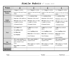 Simile Desktop Pub Rubric