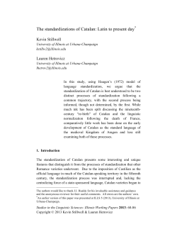 The standardizations of Catalan: Latin to present