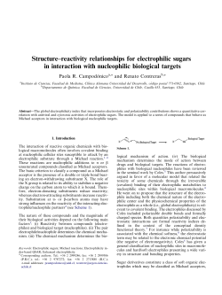 Structure&ndash;reactivity relationships for electrophilic sugars in